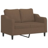 Cumpara ieftin Canapea cu 2 locuri, maro, 120 cm, material textil