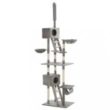 Cumpara ieftin Ansamblu pisici cu stalpi din funie de sisal, 230-260 cm Gri