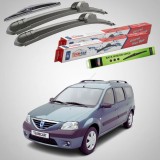 Cumpara ieftin Ștergătoare Dacia Logan MCV I Break 2007-2013 | Set Față și Spate Flat &ndash; TeamCar&reg;