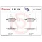 Placute frana Volvo S60 I (384) 07.00-04.10, S80 I (184) 05.98-02.08, V70 2 (285) 11.99-12.08, Xc70 I Cross Country (295) 10.97-10.07, Spate, BREMBO
