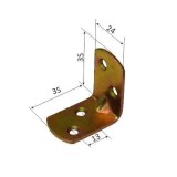 Coltar Metalic Dreptunghiular 24/35x35mm