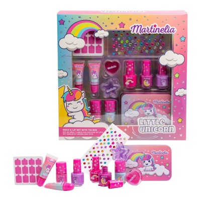 Set unghii și buze cu cutie metalică Little Unicorn, Martinelia, 85499 foto