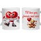 Cana alba personalizata &quot;I&#039;ll love you forever and ever and heart image&quot;, INOVATIX&reg;. 330ml