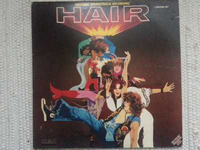 hair original soundtrack movie music 2 LP dublu disc vinyl muzica rock pop VG foto