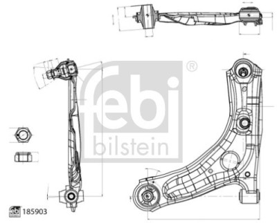 FEBI BILSTEIN 185903 Brat, suspensie roata foto