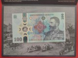 100 lei - 2024 - 185 ani de la nasterea Regelui Carol I - Pliant + Plic BNR ( serie mica )