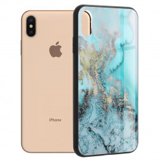 Husa Compatibila cu iPhone XS Max, Glass Durable, Spate din Sticla Securizata, foto