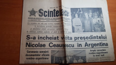 ziarul scanteia 9 martie 1974-vizita lui ceausescu in argentina foto