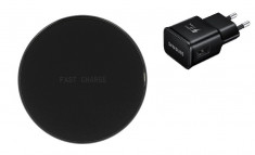 Incarcator wireless Fast Charger QI Universal FC01 Negru+Adaptor priza foto