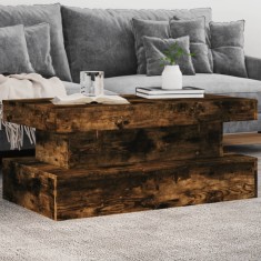 Măsuță de cafea cu lumini LED, stejar sonoma, 90x50x40 cm foto