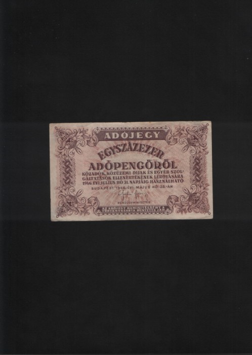 Ungaria 100000 100 000 egyszazezer adopengorol adopengo 1946