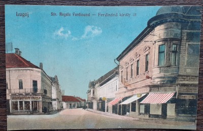 (91) CARTE POSTALA ROMANIA - LUGOJ - STR. REGELE FERDINAND, NECIRCULATA foto