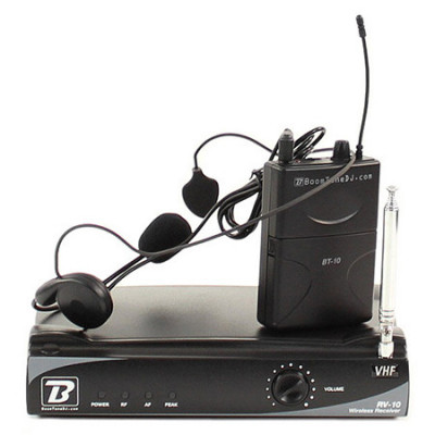 Statie cu 2 microfoane VHF tip casca si microfon lavaliera foto