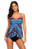 SW1453-141 Costum de baie tankini cu top colorat, S/M