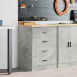 vidaXL Dulap depozitare garaj Beton Gri 60x51x85 cm lemn masiv de pin