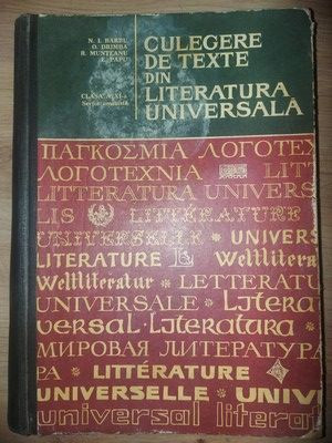 Culegere de texte din literatura universala- N. I. Barbu, O. Drimba foto