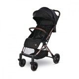 Carucior pentru nou-nascut, Lorelli Ribera, tip troler, dimensiuni compatibile avion, Black Pearl