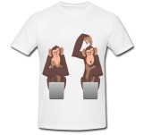 Cumpara ieftin Tricou &quot; 2 maimute la laptop &quot;
