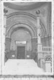 Bnk foto Odessa cca 1941-1943 - Intrarea in Filarmonica Odessa - Placuta cu Regatul Romaniei la intrare, Alb-Negru, Romania 1900 - 1950, Cladiri