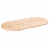 VidaXL Blat de masă, 100x50x2,5 cm, lemn masiv de pin, oval