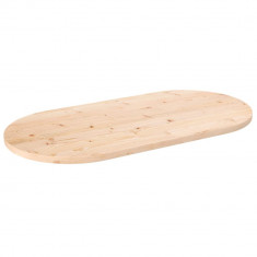 vidaXL Blat de masă, 100x50x2,5 cm, lemn masiv de pin, oval