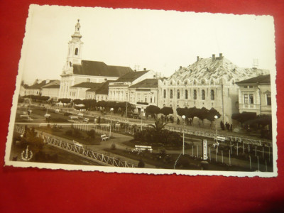 Ilustrata - Sighet- Maramures - Biserica Romano-Catolica si Parcul 1935 foto