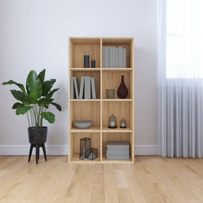 vidaXL Bibliotecă/Servantă, stejar Sonoma, 66 x 30 x 130 cm, PAL