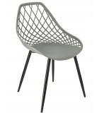 Scaun de gradina terasa ,cu picioare metal,MODERN,Negru Gri