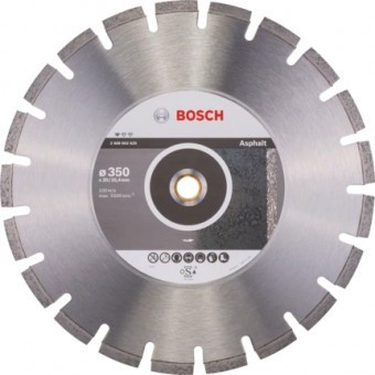 Bosch Disc diamantat pentru asfalt 350-20/25.4mm/Professional - 3165140581318 foto