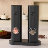 Set 2 rasnite electrice sare si piper, macinare ajustabila, functionare automata, accesorii bucatarie moderne
