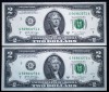 103 USA SUA 2X2 DOLLARS 2017 SERII CONSECUTIVE SR. 271-272 AUNC/UNC