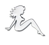 Ornament auto, Logo 3D Pin Up Girl 60X85Mm Chrome, Sumex