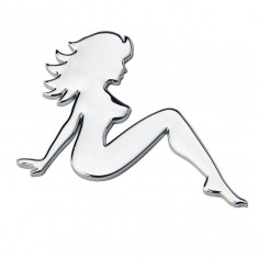 Ornament auto, Logo 3D Pin Up Girl 60X85Mm Chrome