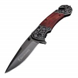 Cutit briceag Browning 22 cm, model Elite force cu dispozitiv taiat centuri si spart geamuri, maro/negru