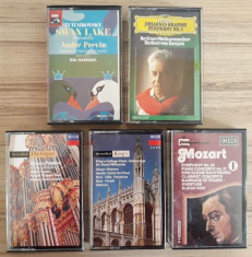 6 x casete originale muzica clasica [Brahms,Grieg,Mozart,Tchaikovsky] foto