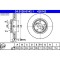 Set discuri frana fata ATE, Renault Scenic I Multi-Scop Vehicul (Mpv), 08.1999-07.10, Fata; puntea fata; Sistem de franare : hidraulic