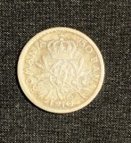 Moneda 50 bani 1910 argint