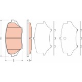 Placute frana Mazda Mx-5 3 (Nc), 1.8 (NC18), 2.0 (NC18), punte fata, nu este pregatit pentru senzor uzura; TRW