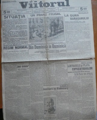 Ziarul Viitorul, 9 februarie 1915, primul razboi mondial foto
