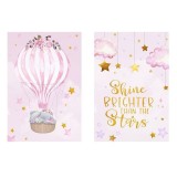 Tablou decorativ Canvas, Elefant Roz, 2 piese, 20x30 cm, ATU-085527, Oem