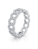 Cumpara ieftin Inel din Argint 925 Link Eternity cu Zale Pavate A n Zirconii , Finisaj Rodiat