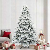 vidaXL Brad de Crăciun artificial cu 300 LED Verde 240 cm PE și PVC 3397641