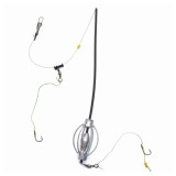 Montura Mostiro Bomba cu Tija, Plumb Interior, Fir Textil / Fire de Par, 2 Carlige Nr.2