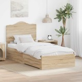 Cumpara ieftin Cadru de pat cu sertar Stejar Sonoma 70 x 190 cm Lemn prelucrat
