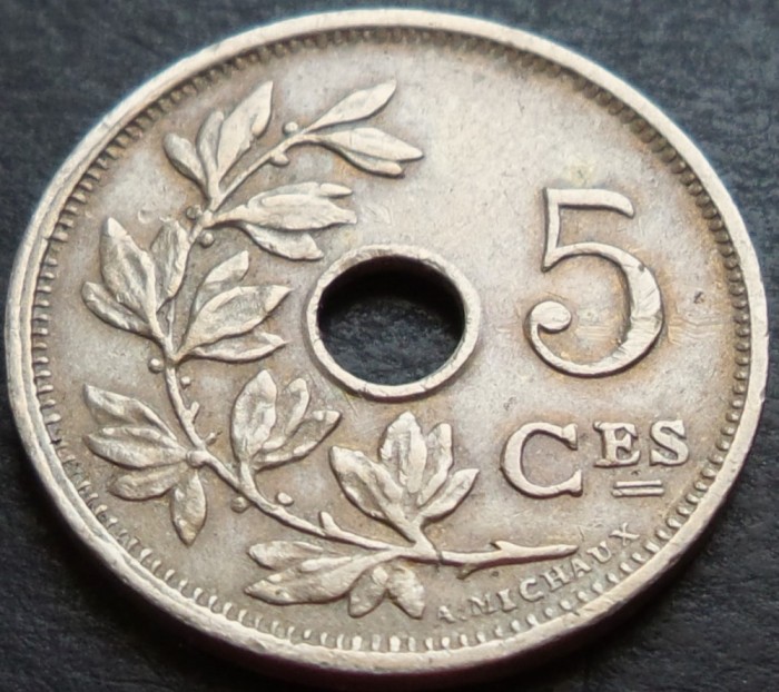 Moneda istorica 5 CENTIMES - BELGIA, anul 1928 *cod 3002 B