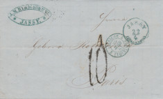 1861 Romania - Scrisoare rara Iasi, Oficiul Postal Consular Austriac JASSY foto