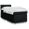 vidaXL Pat box spring cu saltea, negru, 90x190 cm, textil 3285745