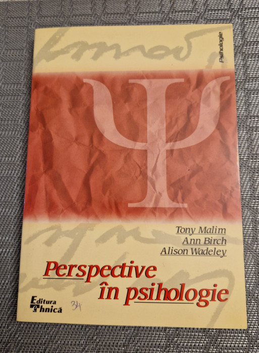 Perspective in psihologie Tony Malin Ann Birch