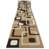 Traversa heat-set Fryz Focus - F240 bej Squares cappuccino, 120 cm, Dreptunghi, Polipropilena