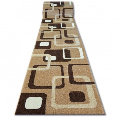 Traversa heat-set Fryz Focus - F240 bej Squares cappuccino, 120 cm foto